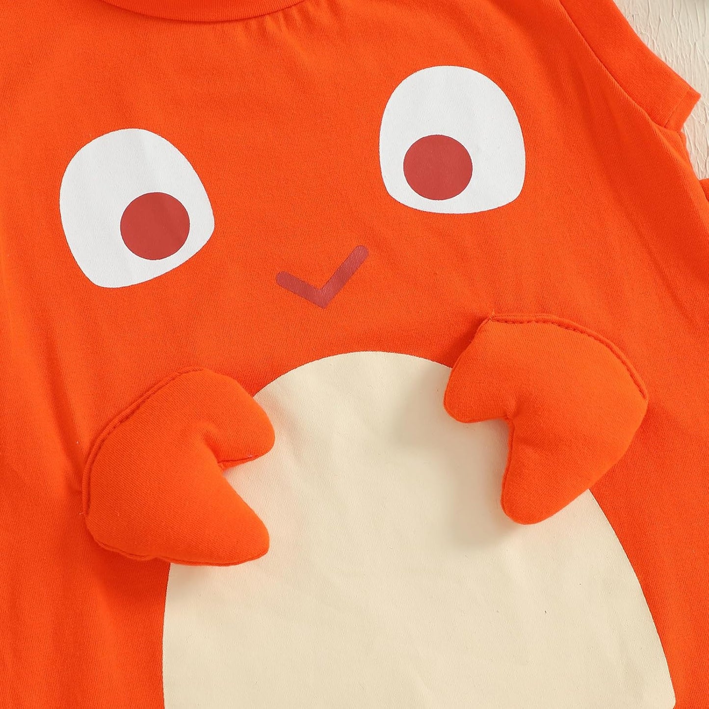 Newborn Crawfish Outfit Baby Girl Smocked Outfits Lobster Costume Onesie Sleeveless Summer Clothes