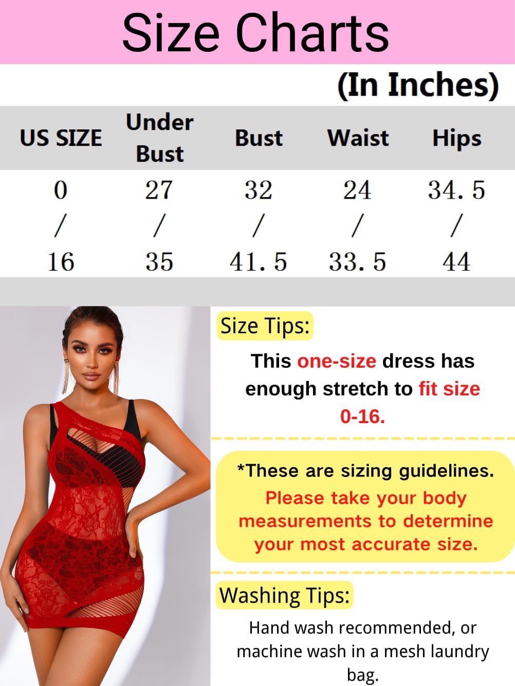 Lace Mini Dress Lingerie, Fit 0-16 Exotic Stripper Outfit for Women, Sexy Floral Mesh See Sheer Through Plus Size