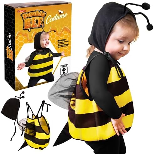 Kangaroo Bumble Bee Costume for Adults & Kids, Halloween Honey Bee Costume for Women