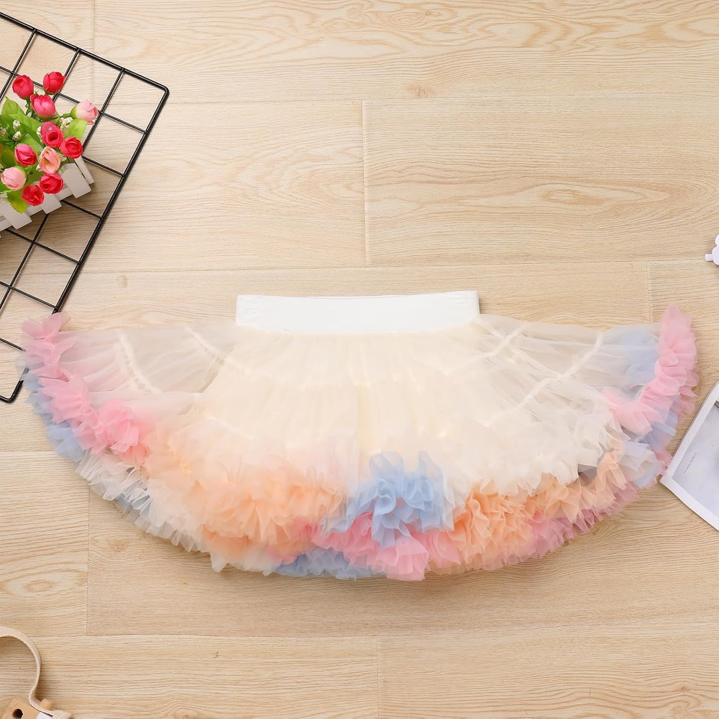 Petticoat Skirt for Girls Tutu Skirt Princess Fluffy Soft Tulle Ballet Birthday Party Pettiskirt Half Slips Dance Underskirt