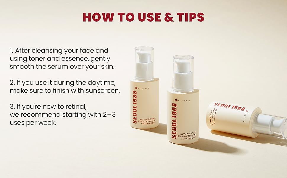 KSECRET SEOUL 1988 Serum : Retinal Liposome 2% + Black Ginseng, 30ml/1.01fl.oz | 58% Black Ginseng Extract | Retinal serum, Bakuchiol, VitaminC&3Peptides for Wrinkle Care | Korean Skincare | seoul1988
