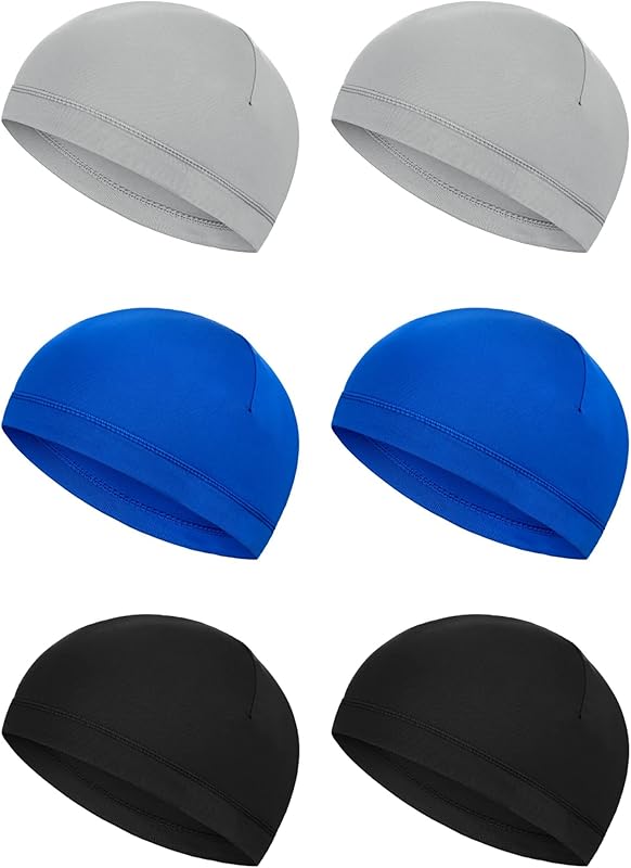 Boao 6 Pieces Cooling Skull Caps Helmet Hard Hat Liner Sweat Wicking Running Beanie Cycling for Men Women
