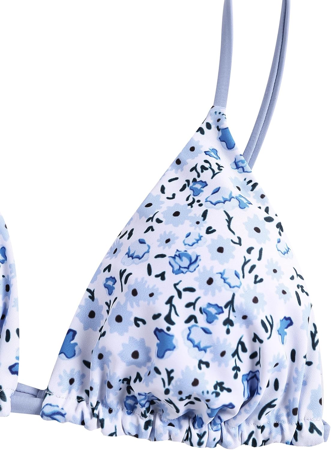 ZAFUL Women's Triangle Bikini Floral String Bikini Set Two Piece Swimsuit Bathing Suits
