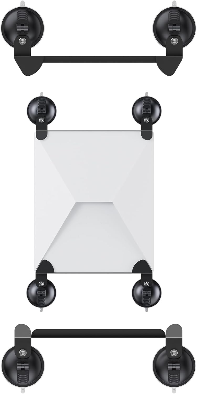 Starlink Mini Car Mount and Car Mounting Kit, Starlink Mini Mount with Strong Suction Cups and Dual Slots for Secure Sunroof/Front/Rear Window Installation, Suitable for Travel Internet