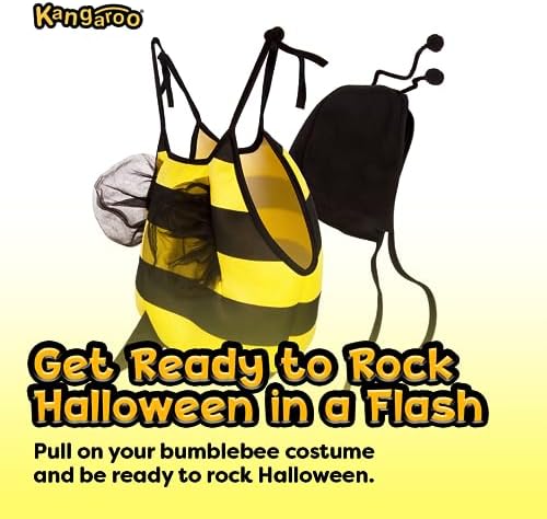Kangaroo Bumble Bee Costume for Adults & Kids, Halloween Honey Bee Costume for Women