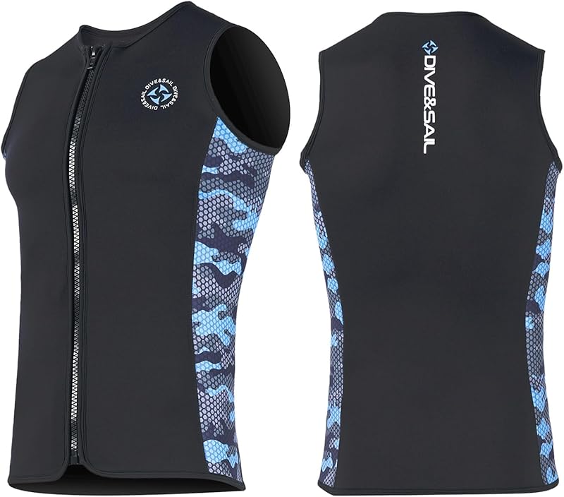 Wetsuit Top Men Women Wetsuit Vest 3mm Neoprene Front Zip Sleeveless Wet Suit Tops Jacket Diving Vest Swimming Canoeing Surfing