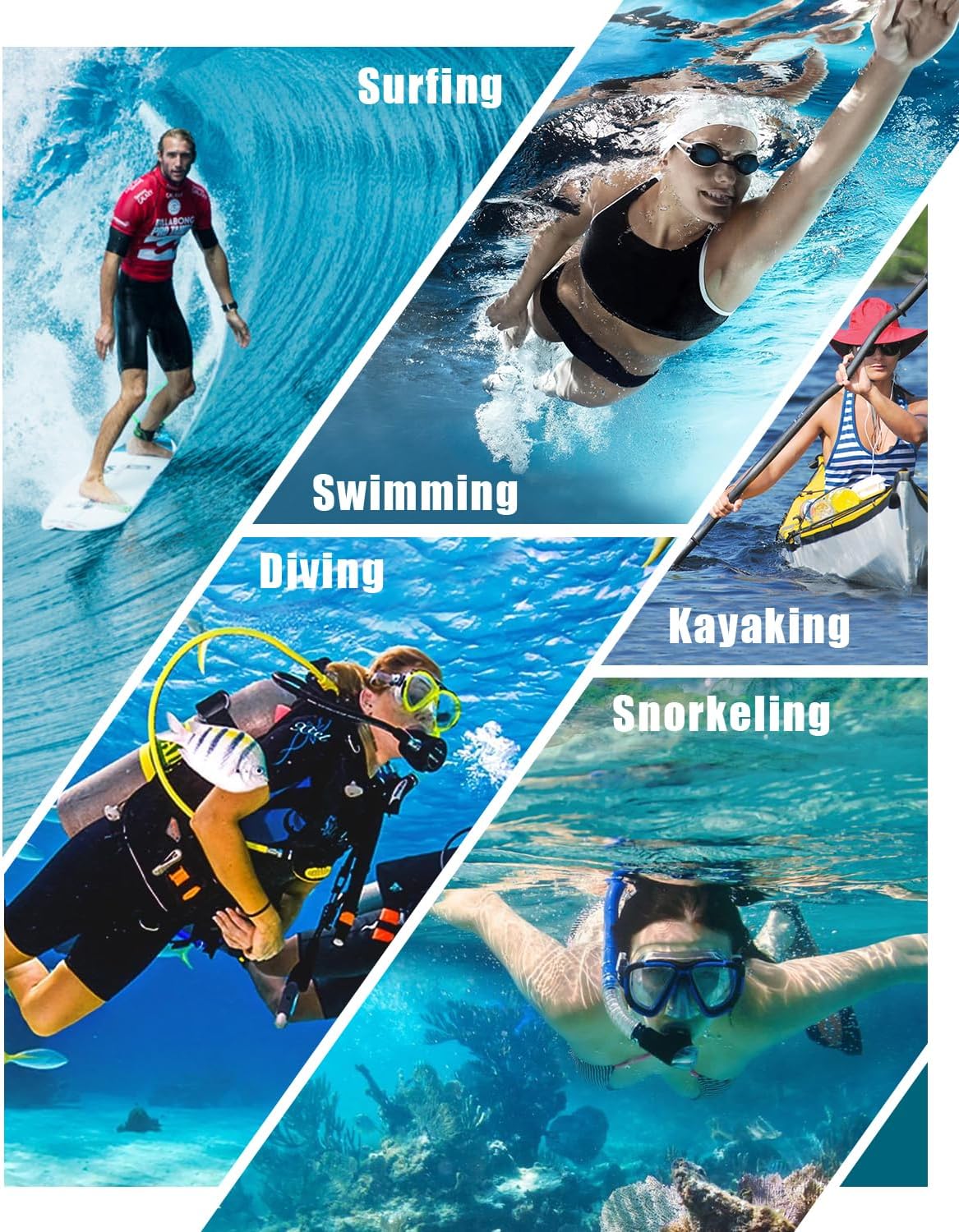Seaskin Shorty Wetsuits for Mens Womens 2mm Front Zip Diving Suits