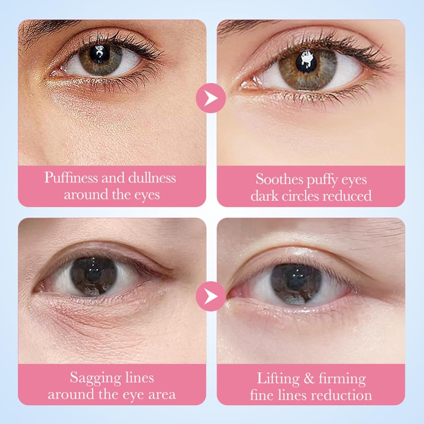 Sakura Eye Masks, 30 Pairs Collagen Gel Under Eye Patches, Crystal Eye Masks Reduce Wrinkles and Dark Circles, Moisturizing & Anti-Aging Reducing Eye Wrinkles Skincare