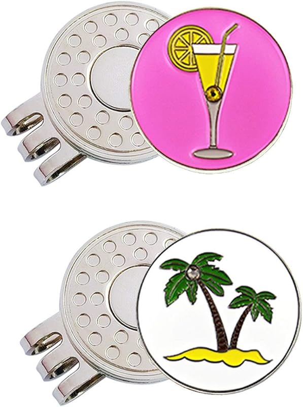 Golf Ball Markers with Hat Clips Value Sets for Men Women Golfer, Removable Attaches Easily to Golf Cap Premium Gifts