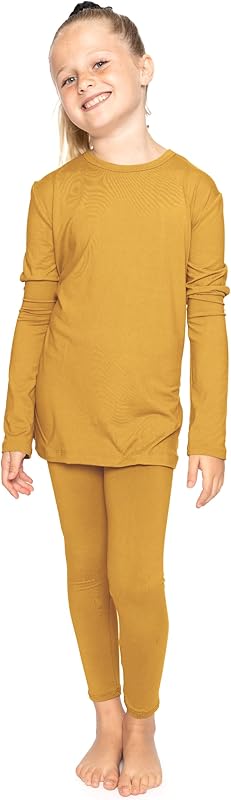 STRETCH IS COMFORT Oh So Soft Youth Girls Long Sleeve Crew and Leggings Set, Includes Top and Bottom