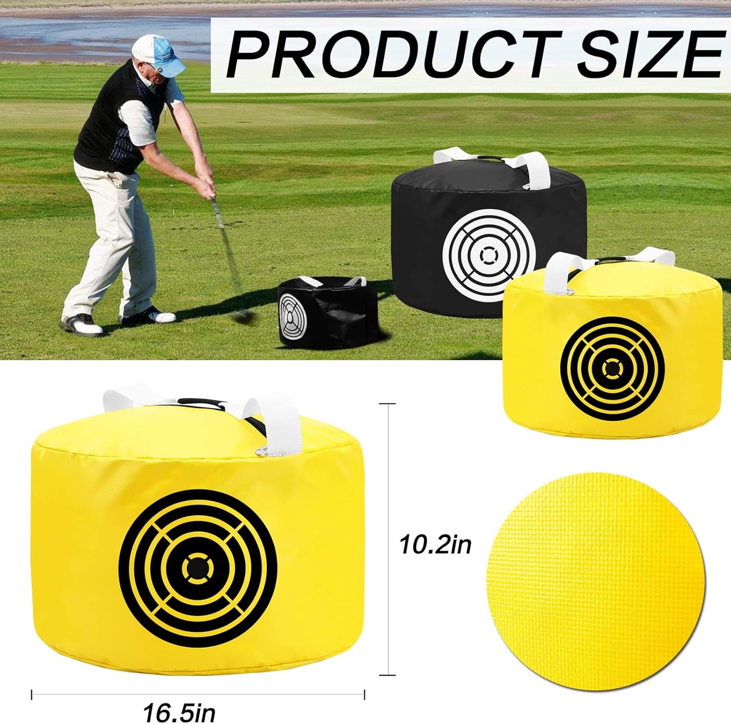 Golf Impact Bags Power Smash Hitting Bag with Arm Band Upgrade Swing Trainer Training Aids Waterproof Durable Gifts for Men Women Golf Impact Bags