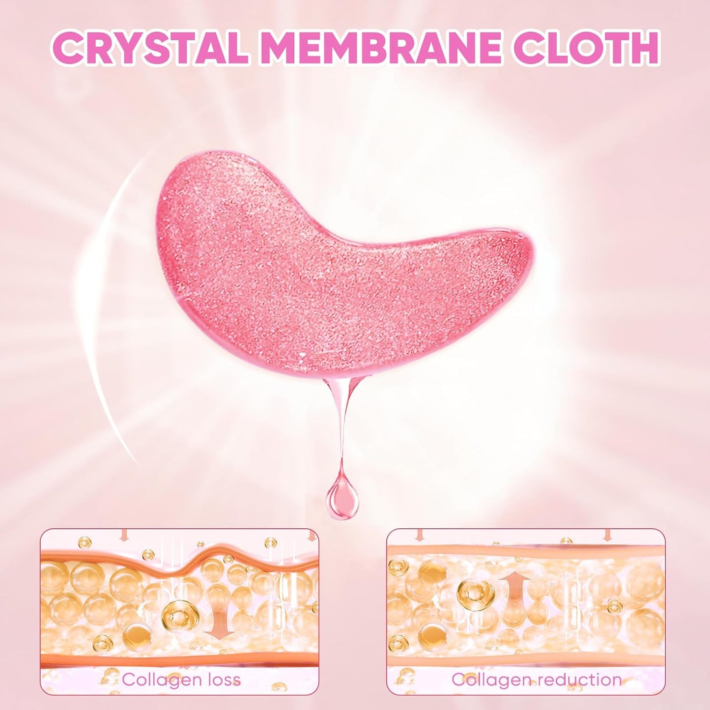 Brightening Eye Masks-120 PCS,Under Eye Patches for Puffy Eyes & Dark Circles Treatments with Hyaluronic Acid,Reduce Wrinkles and Fine Lines Undereye(Rose)