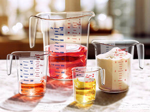 Amazing Abby - Melissa - Unbreakable Plastic Measuring Cups (3-Piece Set), Food-Grade Measuring Jugs, 1/2/4-Cup Capacity, Stackable and Dishwasher-Safe, Great for Oil, Vinegar, Flour, More