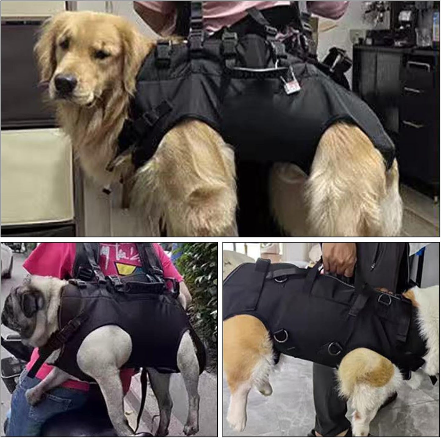 Sac à Dos de randonnée pour Chien, Sangle de Transport Horizontale réglable et Portable pour Chien, vêtements et Accessoires multifonctionnels pour Voyage, randonnée, vélo, Urgence, Sport, extérieur
