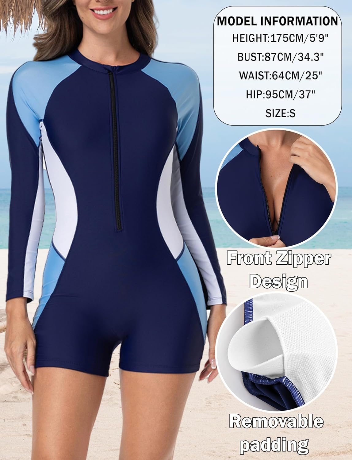 FEOYA Women’s One Piece Boyleg Bottom Surfing Swimsuit Long Sleeve Rash Guard UPF 50+ Bathing Suit Swimwear 2025