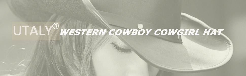 Western Cowboy Hat for Men Women Classic Fedora Hat with Buckle Belt (Size:M-L)