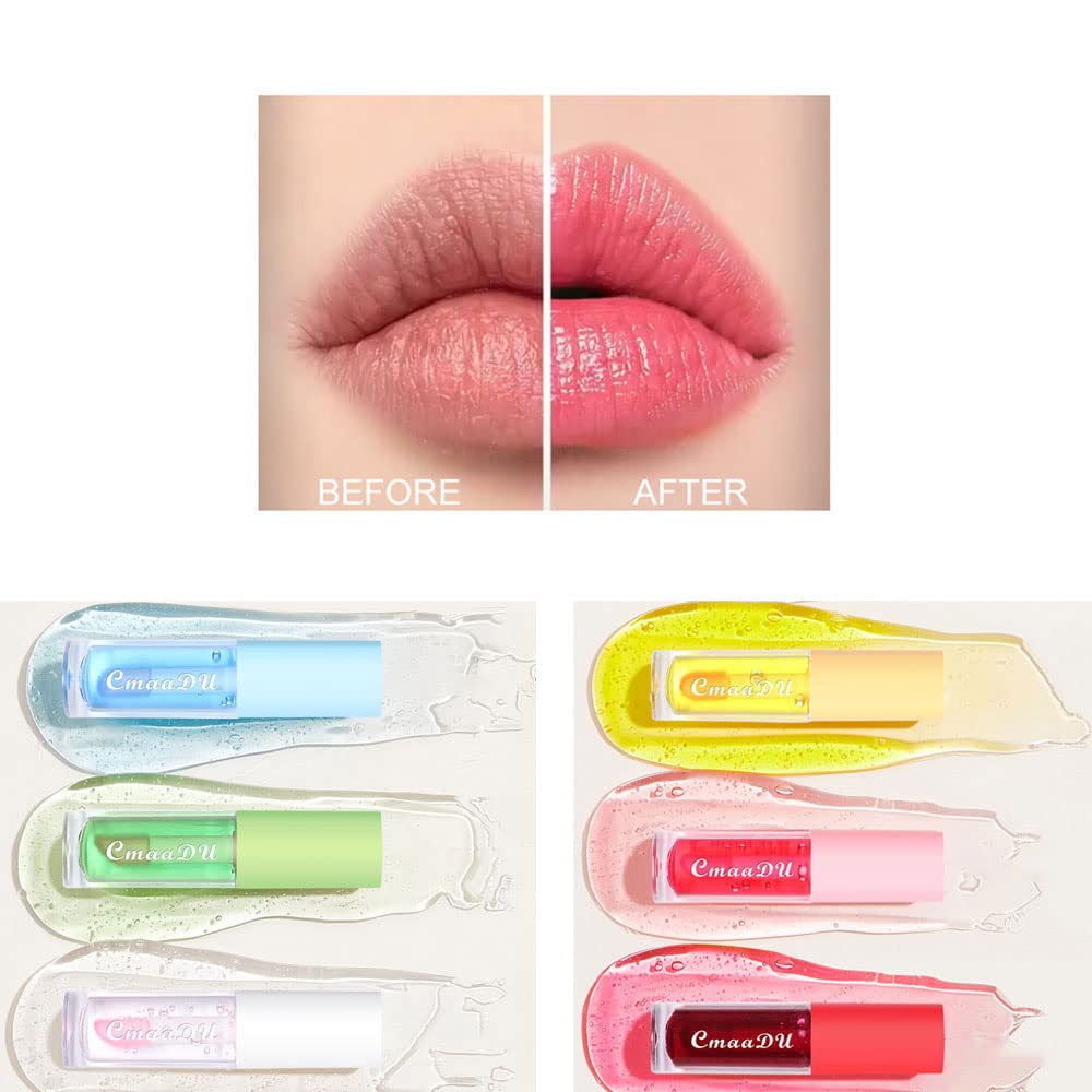 Mysense 6Pcs Lip Gloss Set for Teens, Flavored Color Changing Lip Gloss Pack, Moisturizing Glossy Lipgloss Set for Girls Kids Women