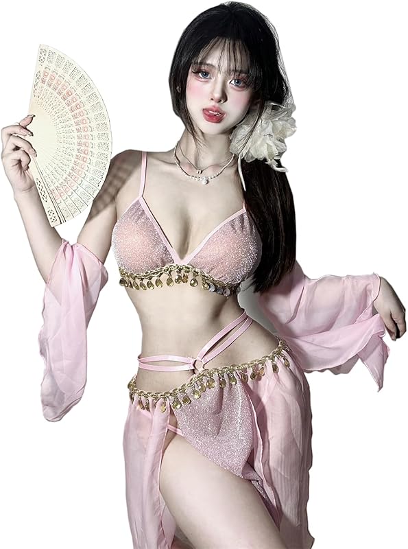 SINROYEE Women Sexy Cosplay Lingeries Anime Maid Dress Halloween Chinaese Classical Cosplay Princess Dancer Outfit