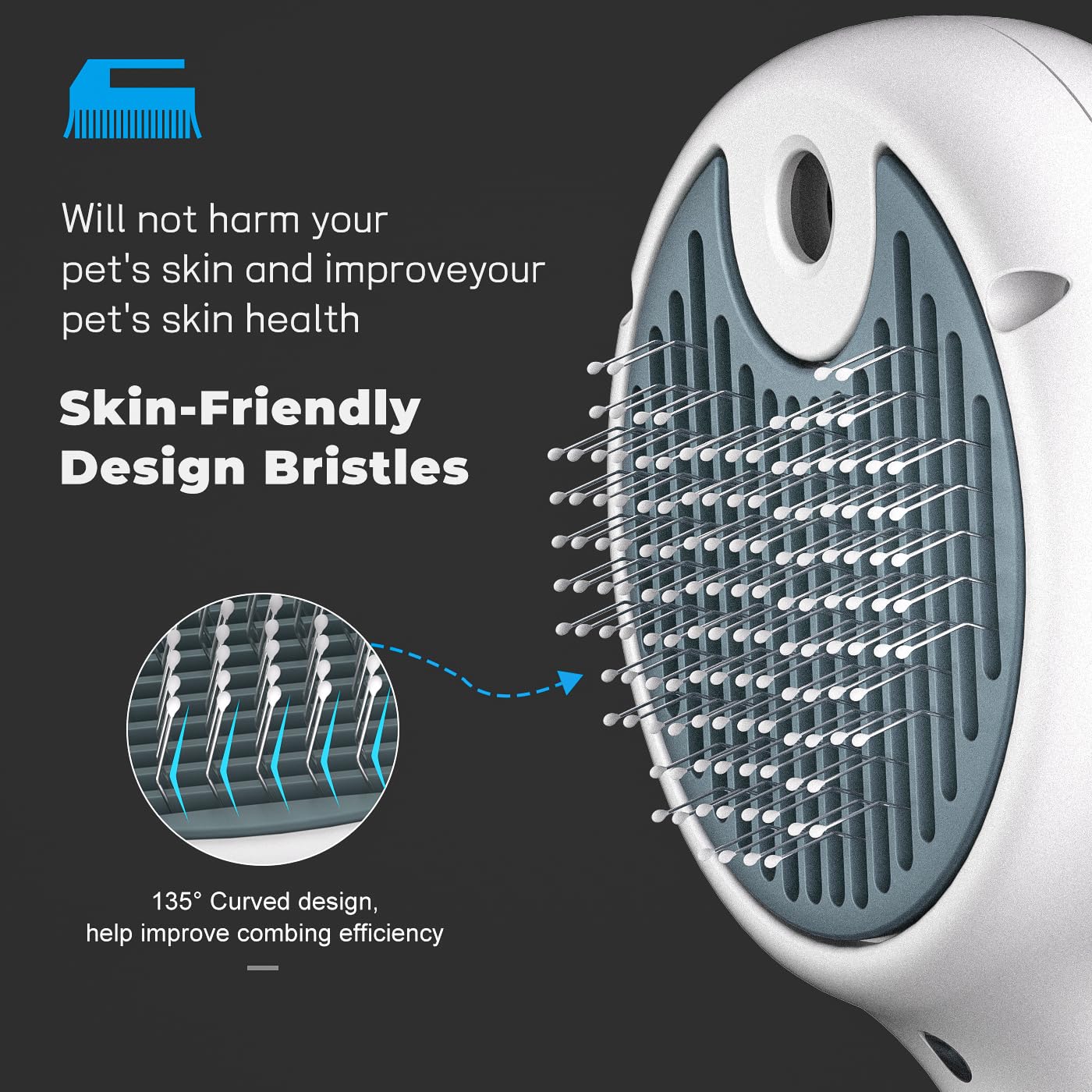 Cat Steam Brush for Indoor Cats – 3-in-1 Grooming Tool with Water Spray, Self-Cleaning Hair Comb for Long & Short Haired Cats and Dogs