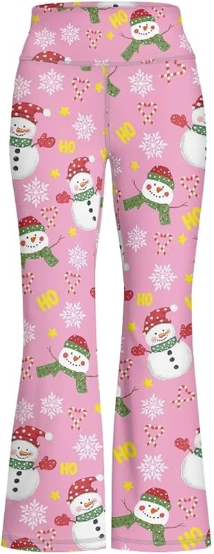 Girls' Athletic Leggings Bell Bottoms Kids Dance Running Yoga Pants High Waisted Workout Active Dance Tights