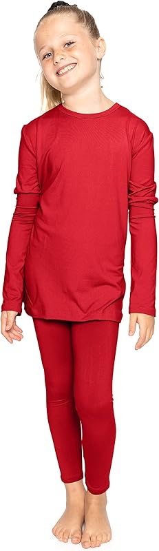 STRETCH IS COMFORT Oh So Soft Youth Girls Long Sleeve Crew and Leggings Set, Includes Top and Bottom