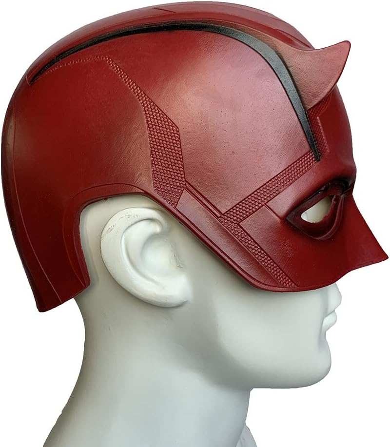 DD Matt Mask Helmet Latex Cosplay Masquerade Party Halloween Costume Props Red
