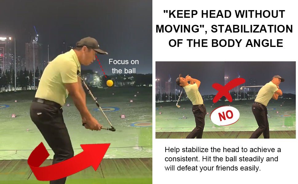 Golf Swing Trainer Head Stability and Consistency in Swing Training Aids for Golfers Golf Portable Posture Correction Tool Swing Aids Golf Equipment Indoor