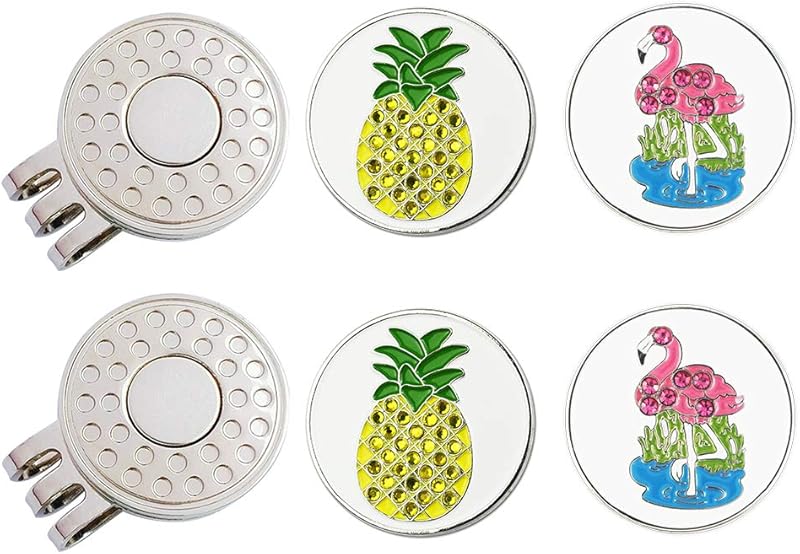 Golf Ball Markers with Hat Clips Value Sets for Men Women Golfer, Removable Attaches Easily to Golf Cap Premium Gifts