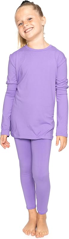 STRETCH IS COMFORT Oh So Soft Youth Girls Long Sleeve Crew and Leggings Set, Includes Top and Bottom