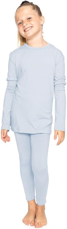 STRETCH IS COMFORT Oh So Soft Youth Girls Long Sleeve Crew and Leggings Set, Includes Top and Bottom