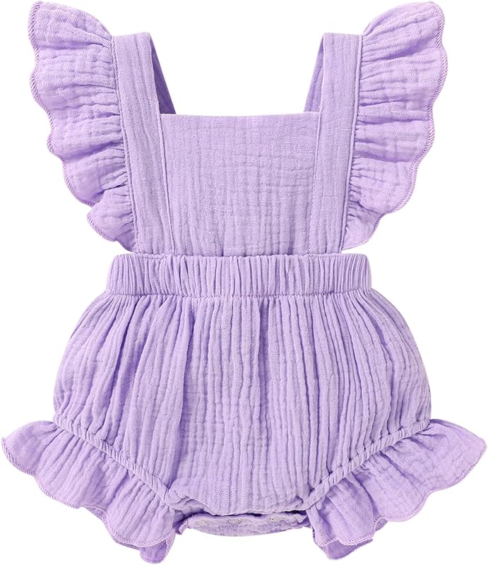 Happy Town Newborn Baby Girl Clothes Infant Summer Romper Sleeveless Floral Cute Outfits One Piece Jumpsuit Bodysuit