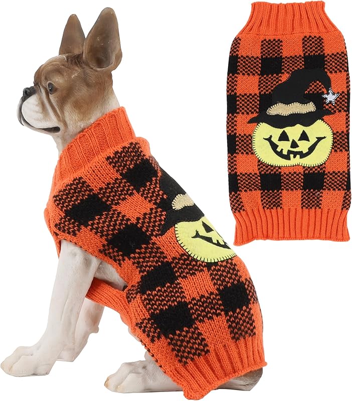 Pet Holiday Halloween Pumpkin Pet Clothes Dog Sweater