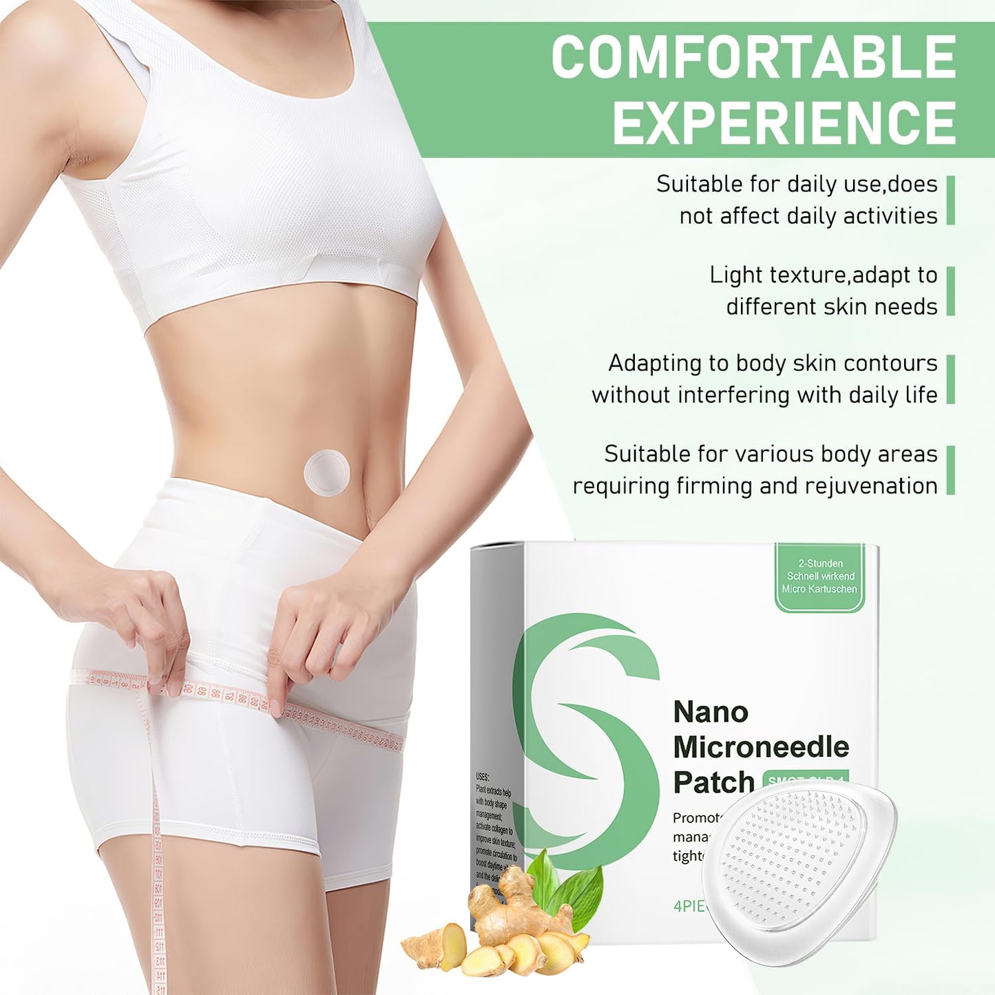 2 Boxes SMGT-GLP-1 Nano Patch, Firming Skin and Body Shaping Care Patch, Body Care Pat-ch Gentle Soothing Massage, Ginger Extract and Natural Ingredients, GLP 1 Patches for Women, Firming, Mild