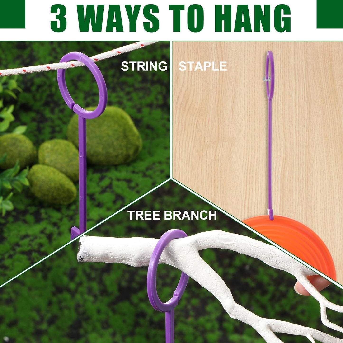 Lenwen 75pcs Clay Target Holders, Versatile Clay Pigeon Hooks Hanging Target Hangers for Outdoor Shooting Practice