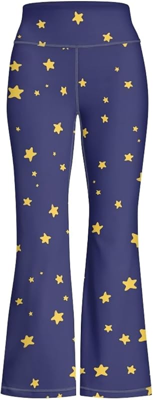 Girls' Athletic Leggings Bell Bottoms Kids Dance Running Yoga Pants High Waisted Workout Active Dance Tights