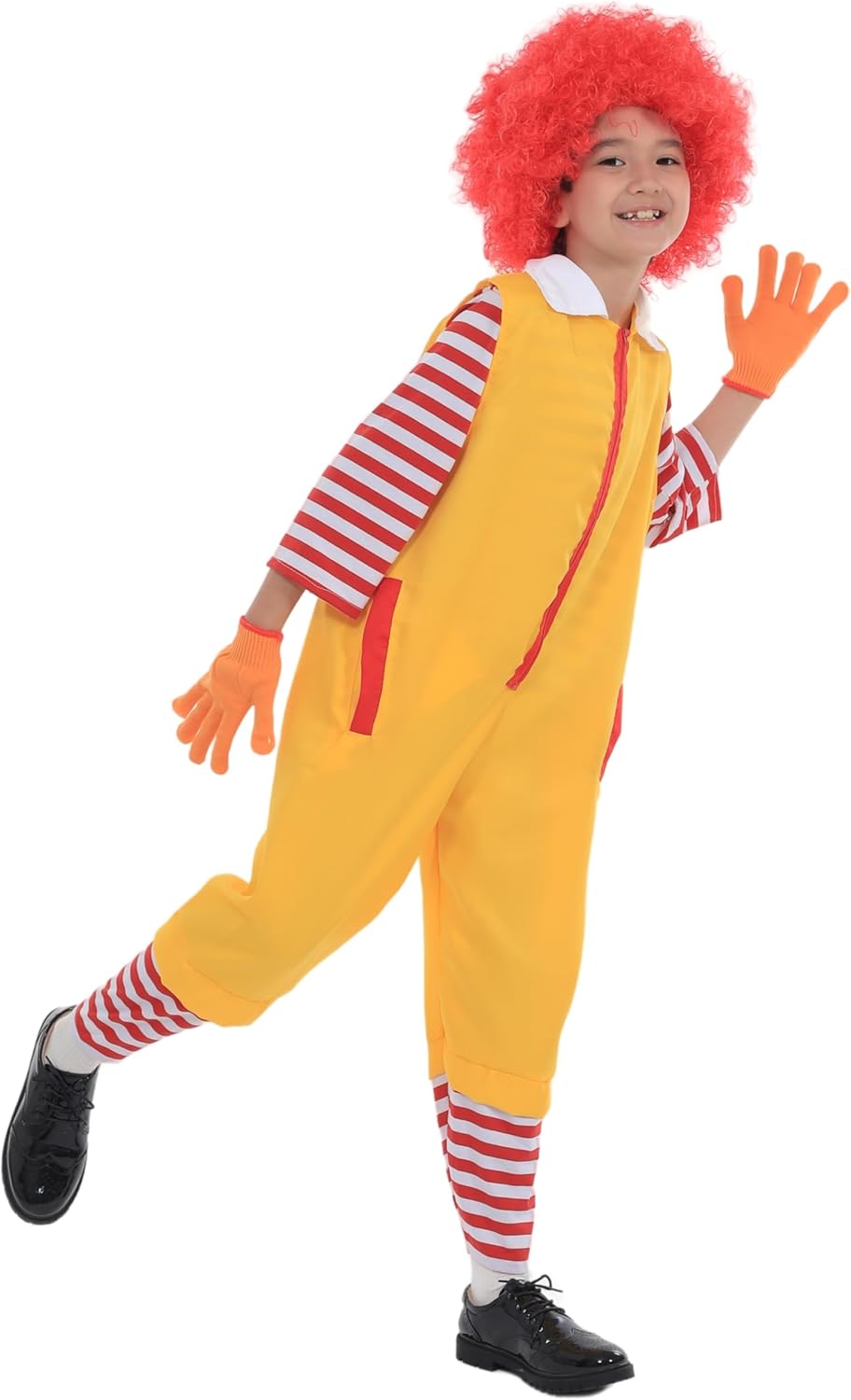 4-PCS Clown Christmas Costume Kids Circus Clown Costume Carnival Boys and Girls Halloween Cosplay