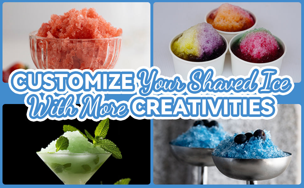 Manual Shaved Ice Maker Machine, Ice Shaver Machine, Snow Cone Maker Machine, Portable Ice Crusher, 10 Cups 10 Spoon Straws & Recipes Included (Blue)