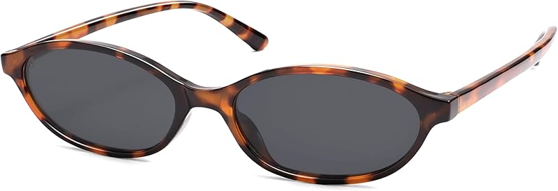 Retro Oval Cat Eye Sunglasses for Women Y2k Trendy Narrow Sunnies Designer Sun Glasses AR82253