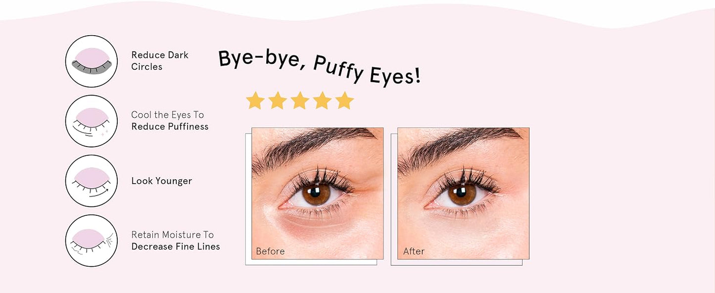 grace & stella Award Winning Under Eye Mask - Reduce Dark Circles, Puffy Eyes, Undereye Bags, Wrinkles - Gel Under Eye Patches - Gifts for Girlfriend - Vegan Cruelty-Free Self Care (48 Pairs, Pink)