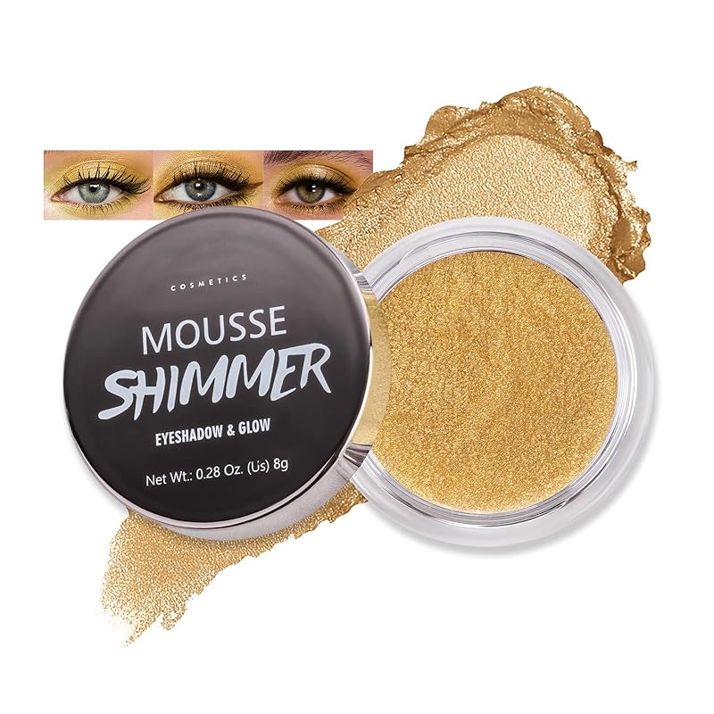 Erinde 8 Colors Cream Eyeshadow Contour Palette Makeup, Nude Rose Pink Chocolate Coffee Beige Brown Matte Shimmer Glitter Highly Pigmented Eye Shadow Palette, Eye Brightener Makeup Highlighter