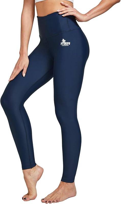 FitsT4 Sports Women's Swimming Leggings UPF 50+ High Waisted with Pockets Swim Pants