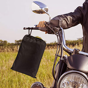 Motorcycle Cover All Season,Universal Weather Quality Waterproof Sun Outdoor Protection Scooter Shelter Tear Proof Night Reflective & Lock-Holes Storage Bag Fits up to 105" Motorcycles Vehicle