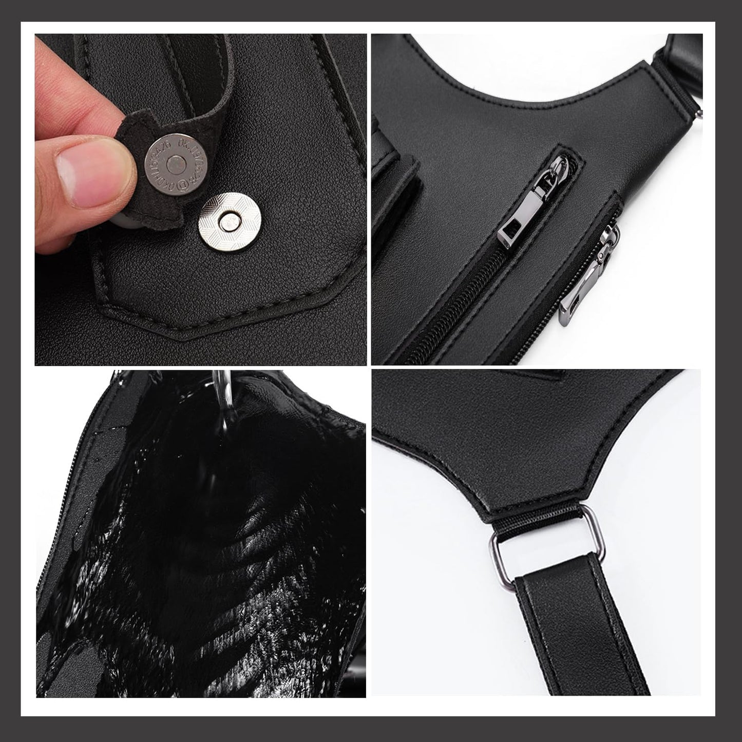 Double Shoulder Armpit Bag, 2025 New Men Anti-Theft Underarm Wallet Pocket Holster Phone Leisure Double Shoulder Pouch