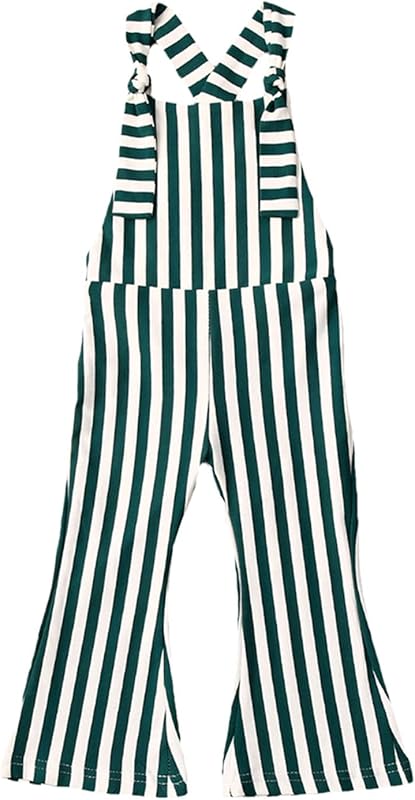 Emmababy Baby Girl Bell Bottoms Romper Toddler Floral Overalls Suspender Flare Pants Sleeveless Strap Jumpsuit Fall Clothes