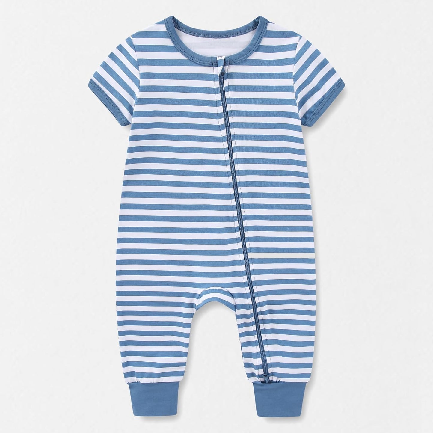 Baby Boy Girl 2 Pack Romper Infant Short Sleeve 2 Way Zipper One Piece Jumpsuits Newborn Clothes 0-24 Months