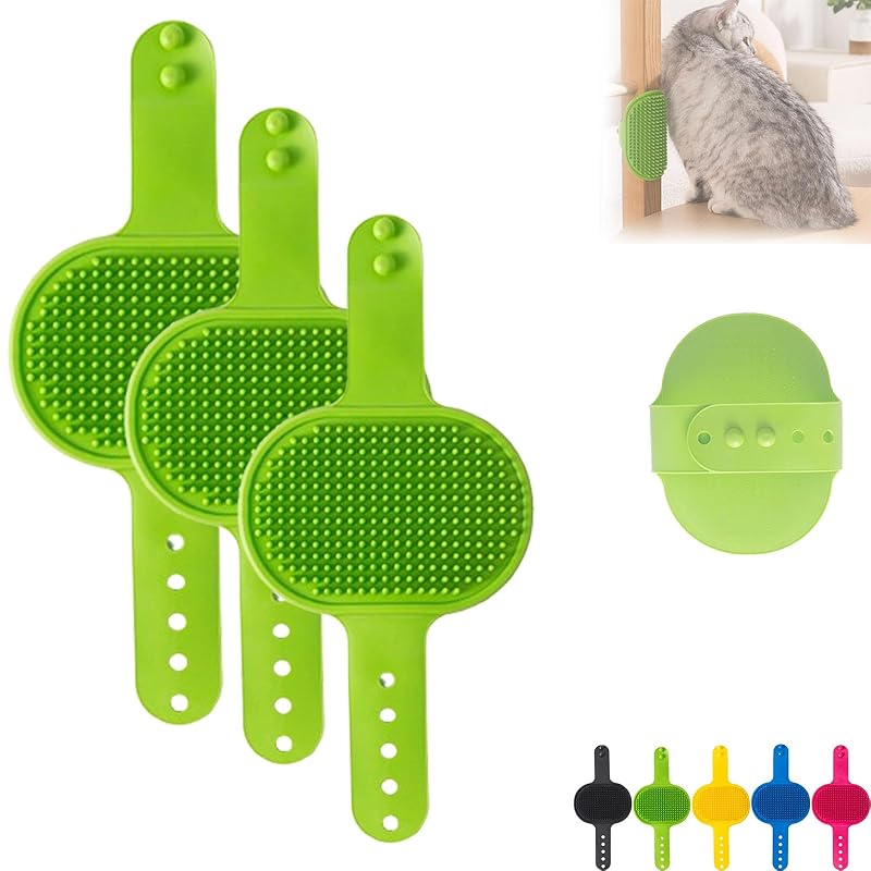 Silicone Grooming Strap Pad for Cats,Meowvo Cat Scratcher, Meowvo Silicone Grooming Scratch Pad, Cats Combs Cat Massager for Climbing Frames Table Legs