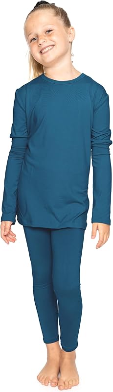 STRETCH IS COMFORT Oh So Soft Youth Girls Long Sleeve Crew and Leggings Set, Includes Top and Bottom