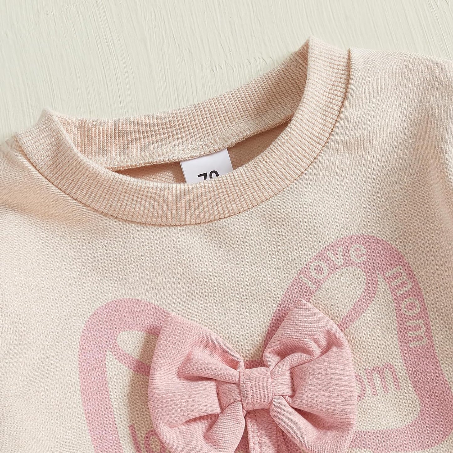 Mubineo Toddler Baby Girl Clothes Bowknot Sweatshirt Outfits Fall Winter Long Sleeve Tops Pant Outfit Sweatsuit Set