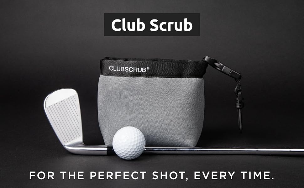 Golf Club and Golf Ball Cleaning Bag, Waterproof Clean Face Technology Liner, Detachable Clip, Machine Washable, Cleans Club Grooves, Dry Exterior (Neoprene or Microfiber Option Available)
