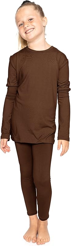 STRETCH IS COMFORT Oh So Soft Youth Girls Long Sleeve Crew and Leggings Set, Includes Top and Bottom